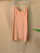 Custom Printing Mini Silk Satin SIip-kjole i oransje for kvinner i bulk
