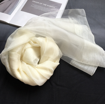 Custom Natural Plant Dyed White Linen Scarf Shawl Wholesale