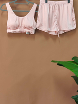 Egendefinerte rosa vaskbare silkeboksere for kvinner for engros